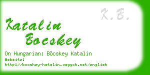 katalin bocskey business card